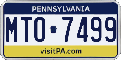 PA license plate MTO7499