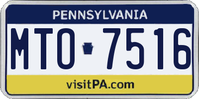 PA license plate MTO7516
