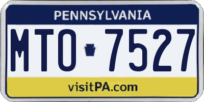 PA license plate MTO7527
