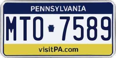 PA license plate MTO7589