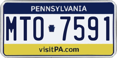 PA license plate MTO7591
