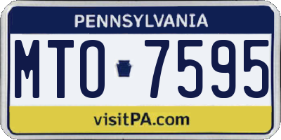 PA license plate MTO7595