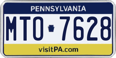 PA license plate MTO7628