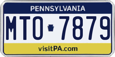 PA license plate MTO7879