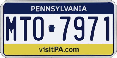 PA license plate MTO7971