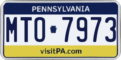 PA license plate MTO7973