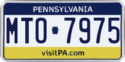 PA license plate MTO7975