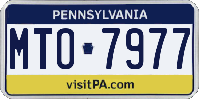 PA license plate MTO7977