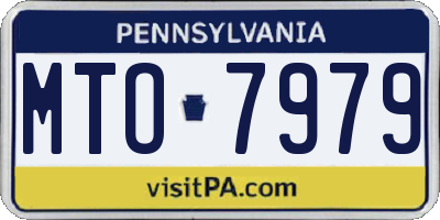 PA license plate MTO7979