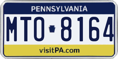 PA license plate MTO8164