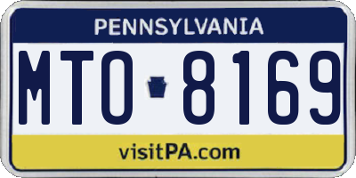 PA license plate MTO8169