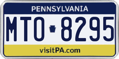 PA license plate MTO8295