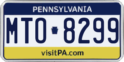 PA license plate MTO8299