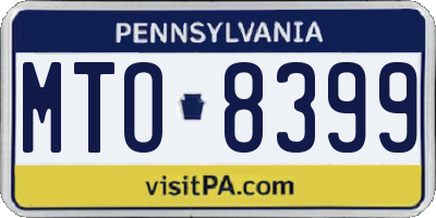 PA license plate MTO8399