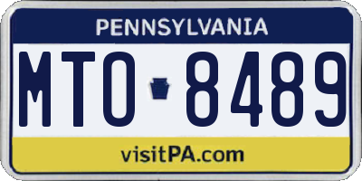 PA license plate MTO8489