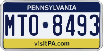 PA license plate MTO8493