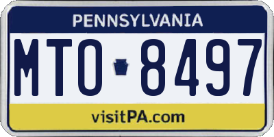 PA license plate MTO8497