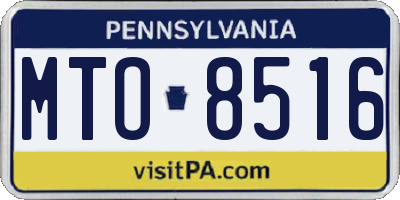 PA license plate MTO8516