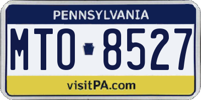 PA license plate MTO8527