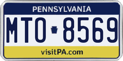 PA license plate MTO8569