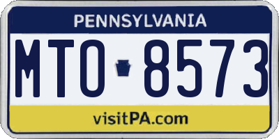 PA license plate MTO8573