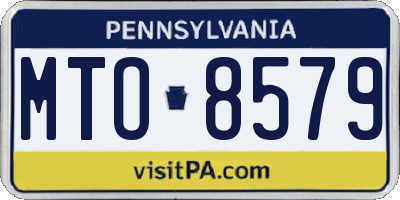 PA license plate MTO8579