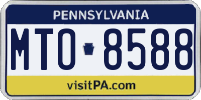 PA license plate MTO8588