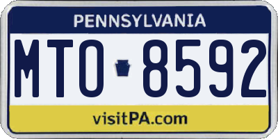 PA license plate MTO8592