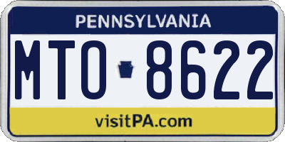 PA license plate MTO8622