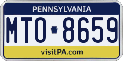 PA license plate MTO8659