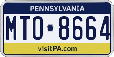 PA license plate MTO8664