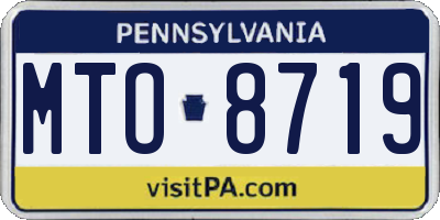 PA license plate MTO8719