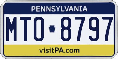 PA license plate MTO8797