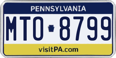 PA license plate MTO8799
