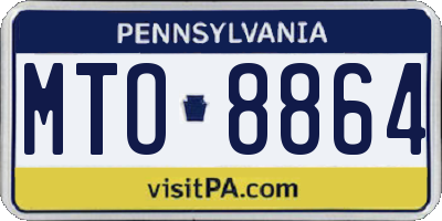 PA license plate MTO8864