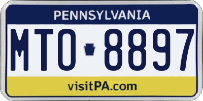 PA license plate MTO8897
