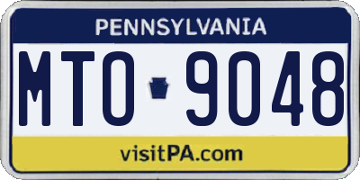 PA license plate MTO9048