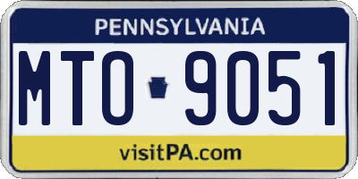 PA license plate MTO9051