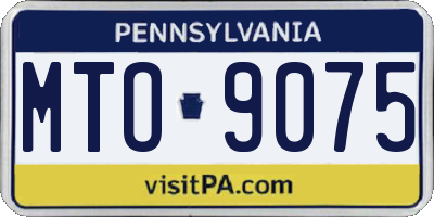 PA license plate MTO9075