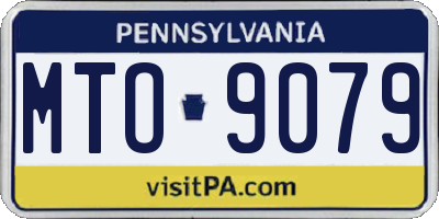 PA license plate MTO9079