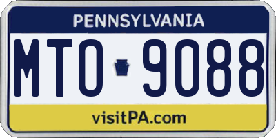 PA license plate MTO9088