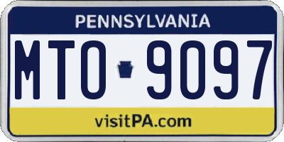 PA license plate MTO9097