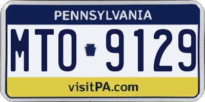 PA license plate MTO9129