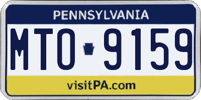 PA license plate MTO9159