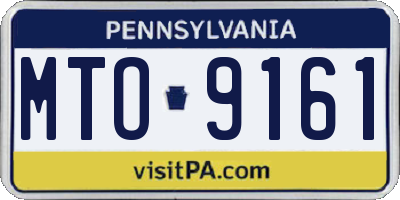 PA license plate MTO9161