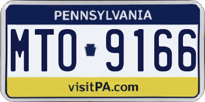 PA license plate MTO9166