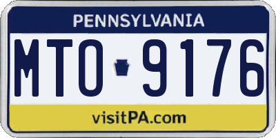 PA license plate MTO9176