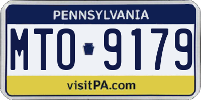 PA license plate MTO9179