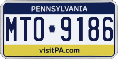 PA license plate MTO9186