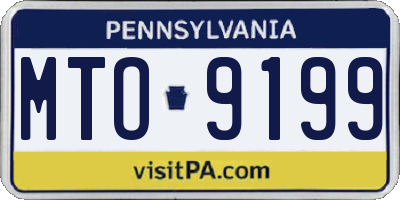 PA license plate MTO9199